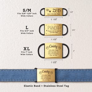 Custom Cat Collar Tag - Personalized Cat Tag - Cat ID Tag - Slide On Cat Collar Tag - Silent Dog Cat Tag - Cat Name Tag - Pet Tag -Cat Gifts image 8