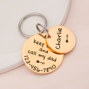 Engraved Dog Tag - Dog Gifts - Custom Dog Tag for Dogs - Stacked Dog Tag - Dog Tag Call My Mom - Dog Name Tag Personalized I'm lost