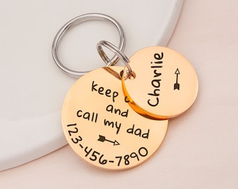 Engraved Dog Tag - Dog Gifts - Custom Dog Tag for Dogs - Stacked Dog Tag - Dog Tag Call My Mom - Dog Name Tag Personalized I'm lost