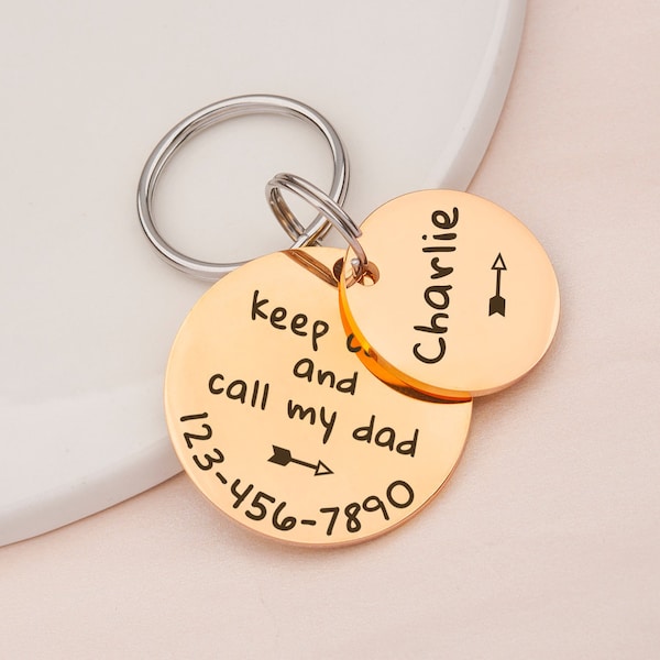 Engraved Dog Tag - Dog Gifts - Custom Dog Tag for Dogs - Stacked Dog Tag - Dog Tag Call My Mom - Dog Name Tag Personalized I'm lost