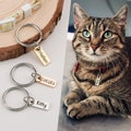 Cat ID Tag - Mini Cat Tag - Small Cat Name Tag - Custom Tiny Cat Tag - Cat Collar Charm Tag - Personalized Cat Tag - Microchipped Tag product logo