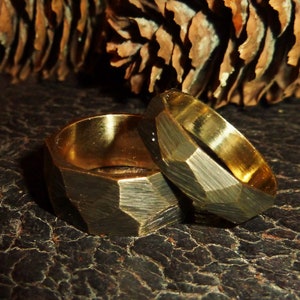 Brutalist Brass Ring Band