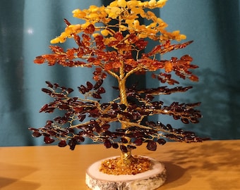 Bernsteinbaum des Glcks Bonsai 10 cm 32 Baltischen Bernstein Steinen -  Etsy sterreich