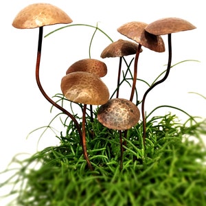 Handmade Home Yard Decor Copper Mushroom