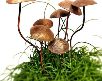 Handmade Home Yard Decor Copper Mushroom