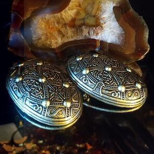 Pair Zinc Alloy Fibula Viking Brooch