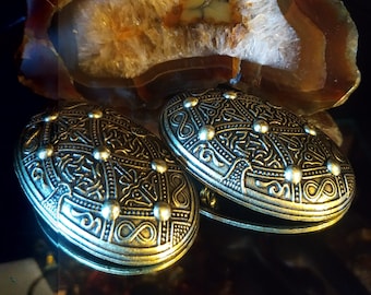 Pair Zinc Alloy Fibula Viking Brooch