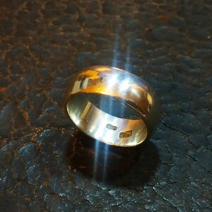 Antique solid sterling silver wedding band. image 4