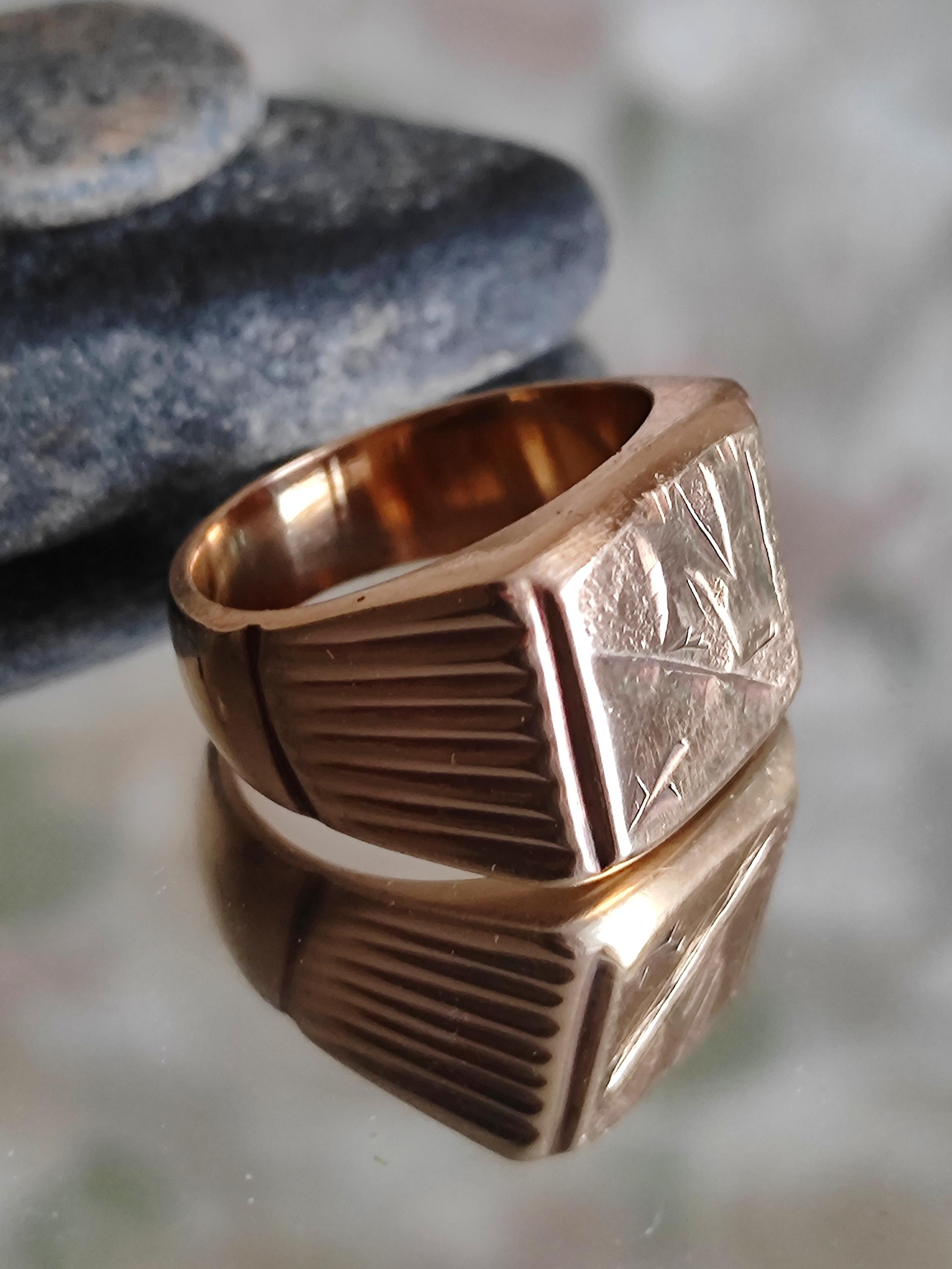 Bronze Reng Brutalist Massive Bronze Ring . - Etsy