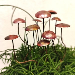 Handmade Home Yard Decor Copper Mushroom