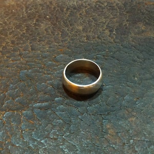 Antique solid sterling silver wedding band. image 9