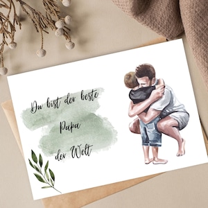 Card Father's Day Best Dad TO PRINT / Best Dad in the World Card Father's Day Gift to print pdf download immediately