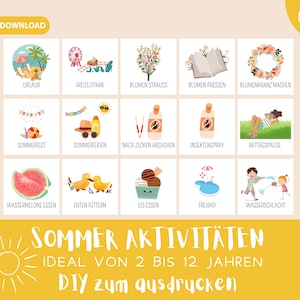 Routine cards children summer activities Montessori planning print PDF daily plan signal cards weekly plan structure children, ritual family image 1