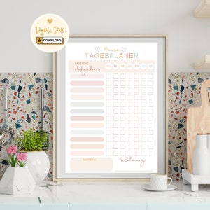 Weekly Plan Kids Reward Chart Tasks and Chores Printable Kids Routine PDF Planning Daily Life Signals Pastel Weekly Plan