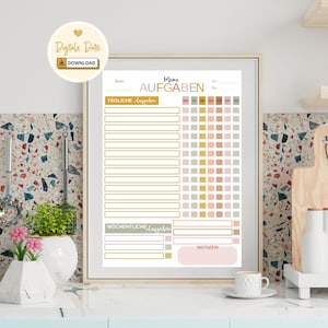 Piano settimanale pianificatore di attività per bambini per stampare attività e compiti in PDF pianificazione domestica routine familiare A4