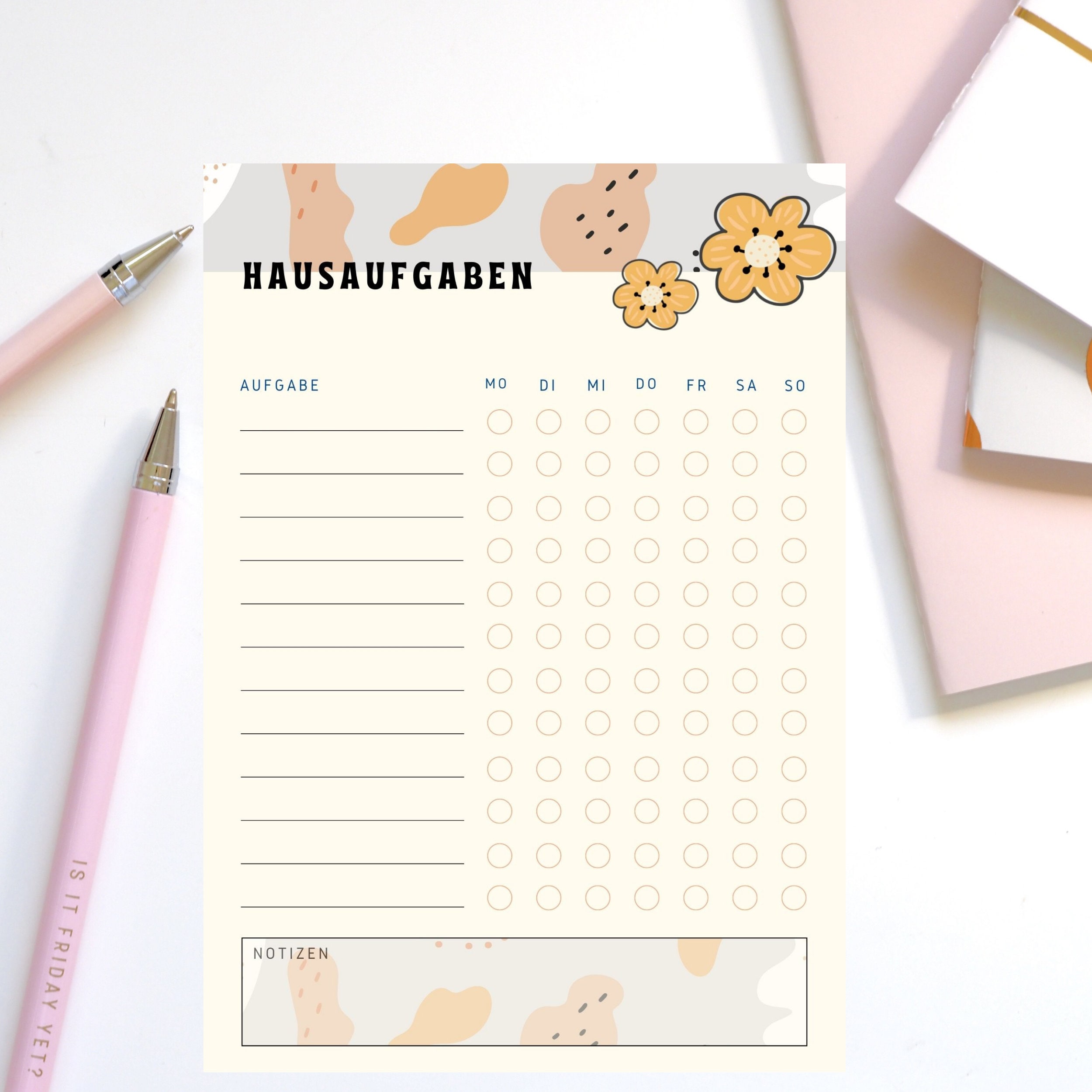 Hausaufgaben Arbeitsblatt / Zum Ausdrucken /Hausaufgaben Blatt | Etsy