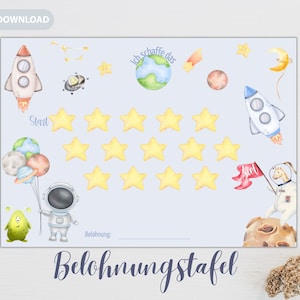 子供たちが男の子向けに印刷する方法を学ぶための報酬表PDF、報酬A4宇宙飛行士スペース