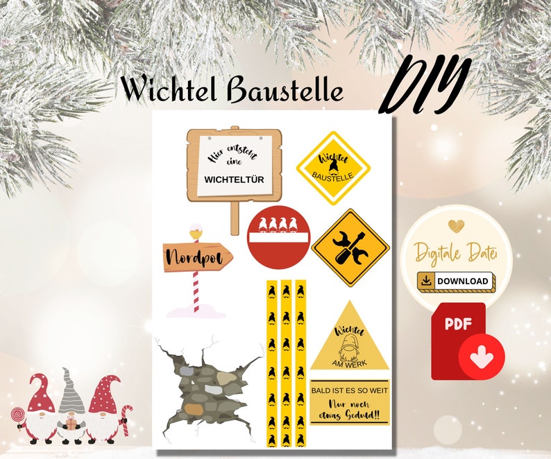 DAOUZL Wichtel Zubehör 32-teilig | Mini Puppenhaus Küche & Bad | 1:12 Maßstab Weihnachtsdeko