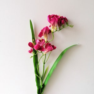 Artificial Silk Freesia Spray Fuchsia 56 cm • Home Decor • Gift For Her • Fuchsia Faux Flowers • Silk Wedding Flowers