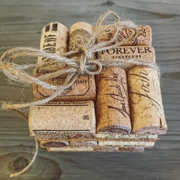 Wine Cork Coasters Etsy