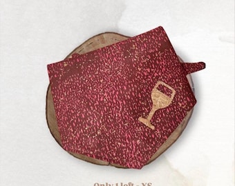 Wine-Inspired Dog Bandana: Tie-On Bandana with Cork Applique