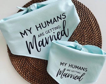 My Humans Are Getting Married Dog Bandana | My Hoomans Are Getting Married Dog Bandana | Engagement Dog Bandana | Engagement Announcement
