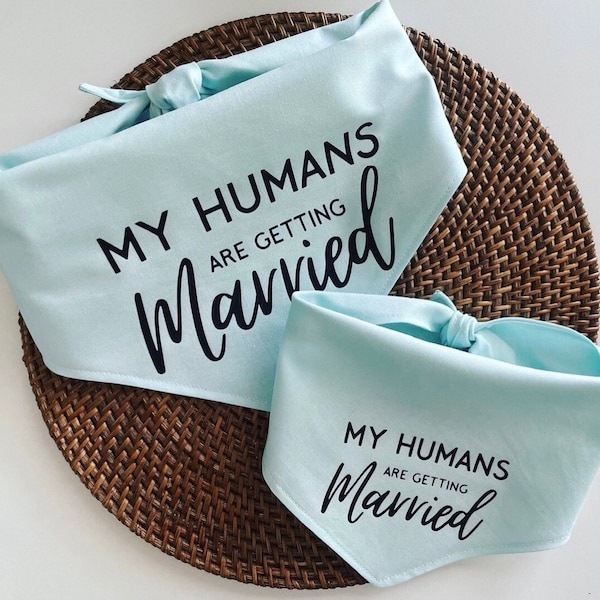 My Humans Are Getting Married Dog Bandana | My Hoomans Are Getting Married Dog Bandana | Engagement Dog Bandana | Engagement Announcement