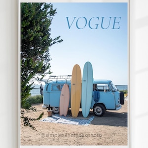 Vogue Prints, Wall Art, Aesthetic, Beach Wall Art
