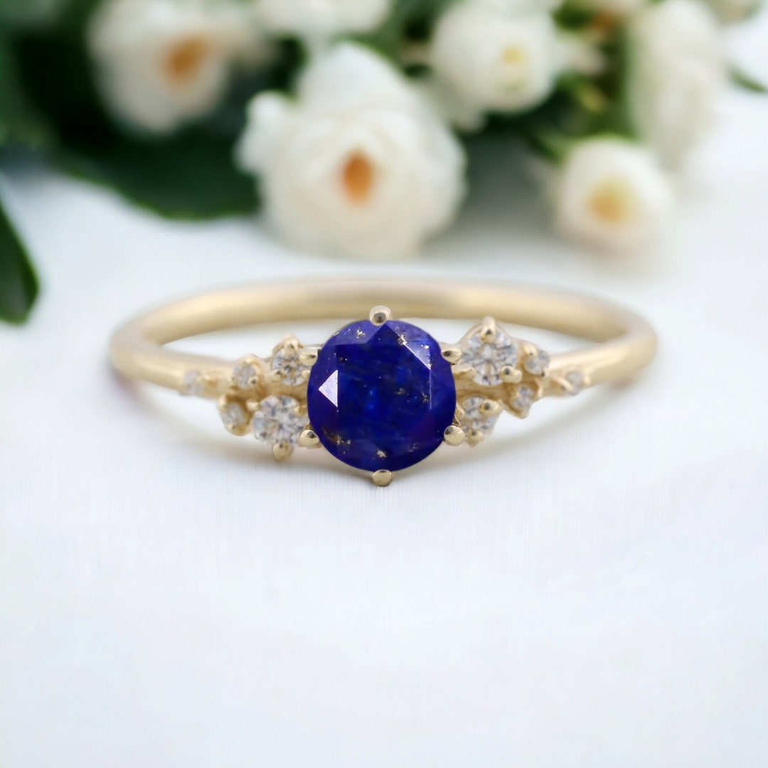 Lapis Lazuli Engagement Ring