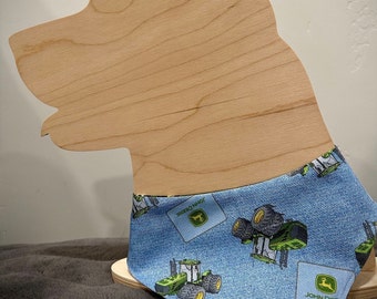 John Deere reversible pet bandana with snaps
