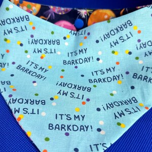 Bandana réversible pour chien C'est mon Barkday