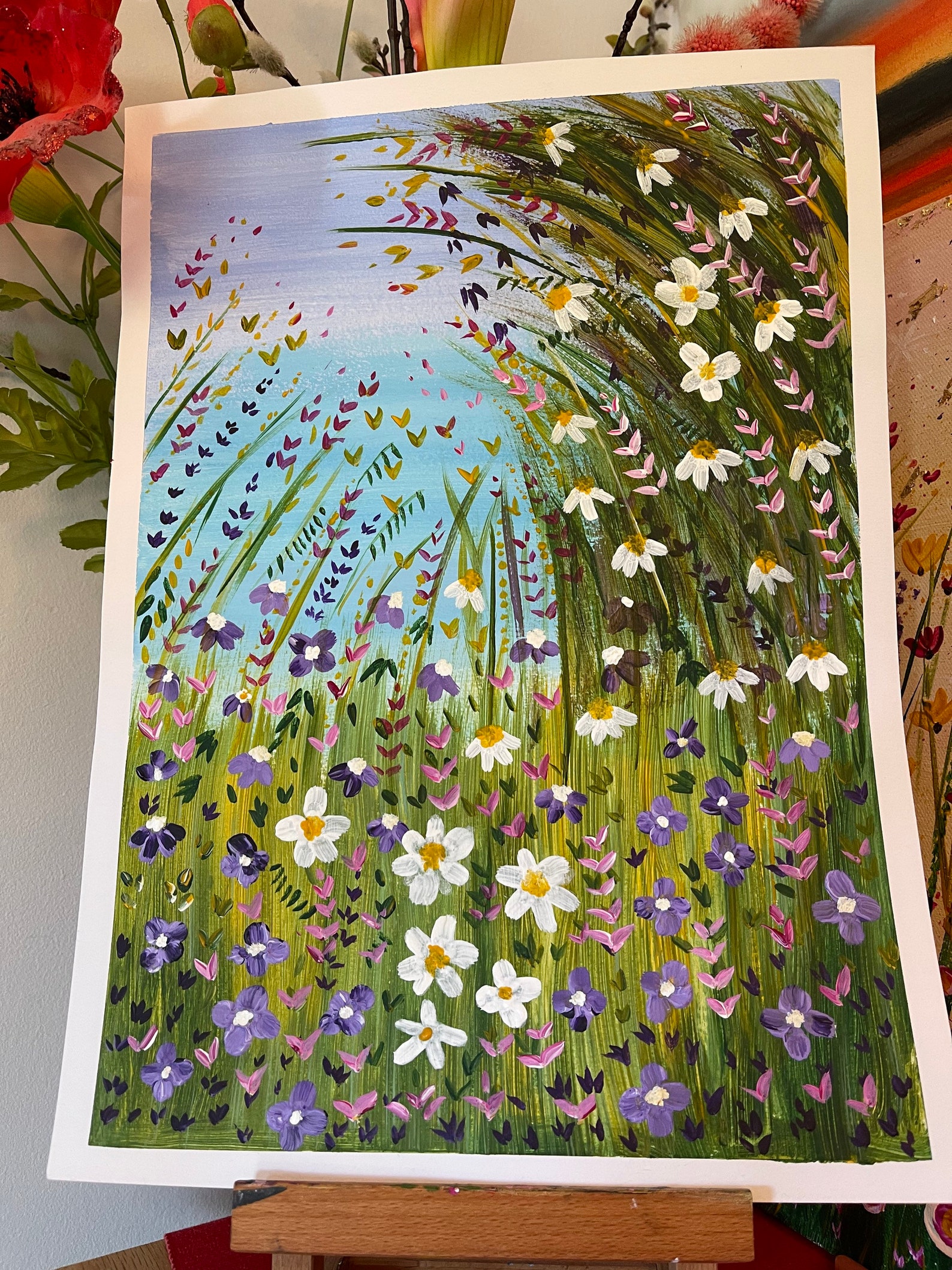 Geheimer Garten OriginalGemälde auf PapierA3 wildes Etsy
