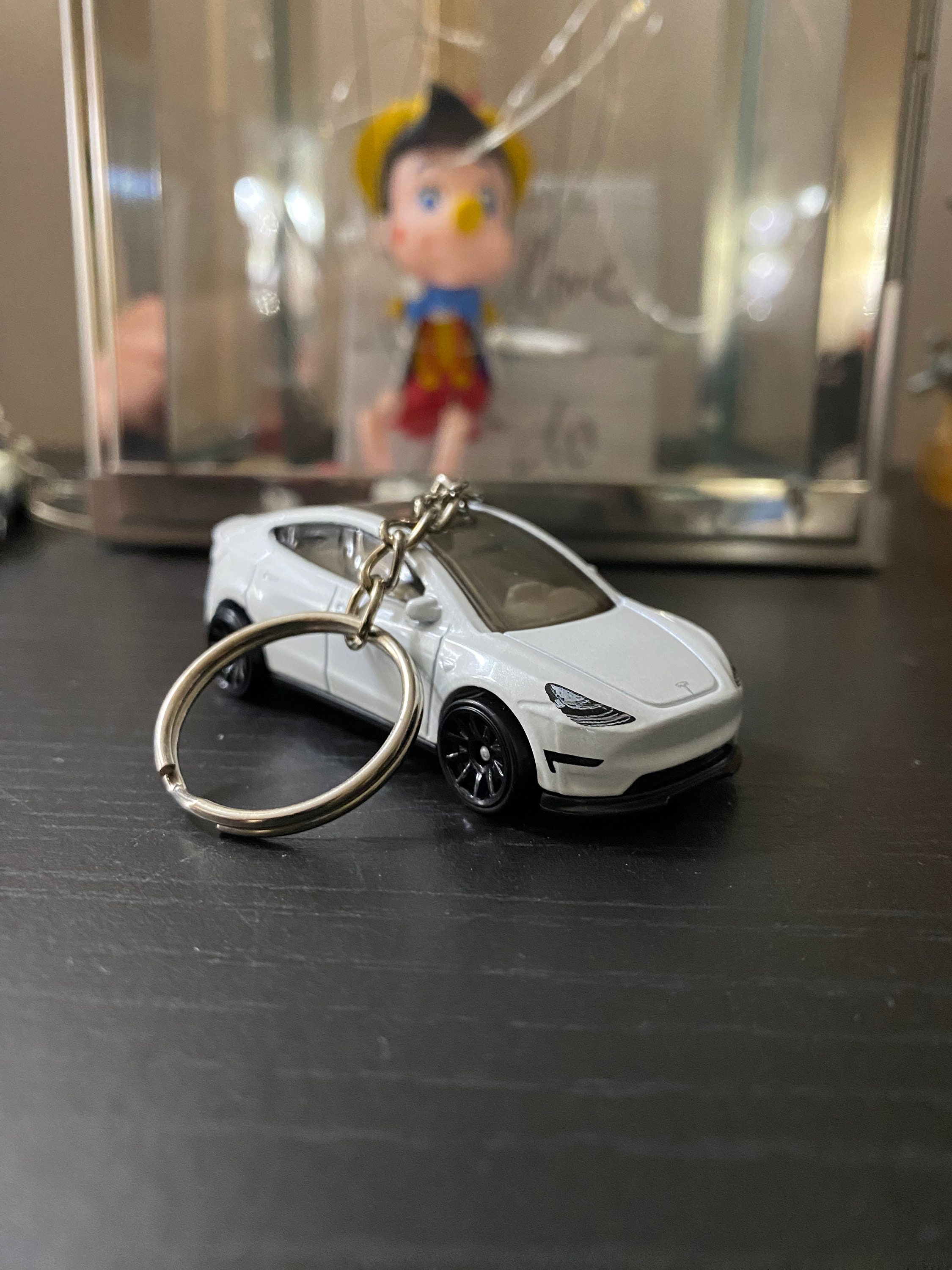 Tesla Model Y Die Cast Keychain Etsy