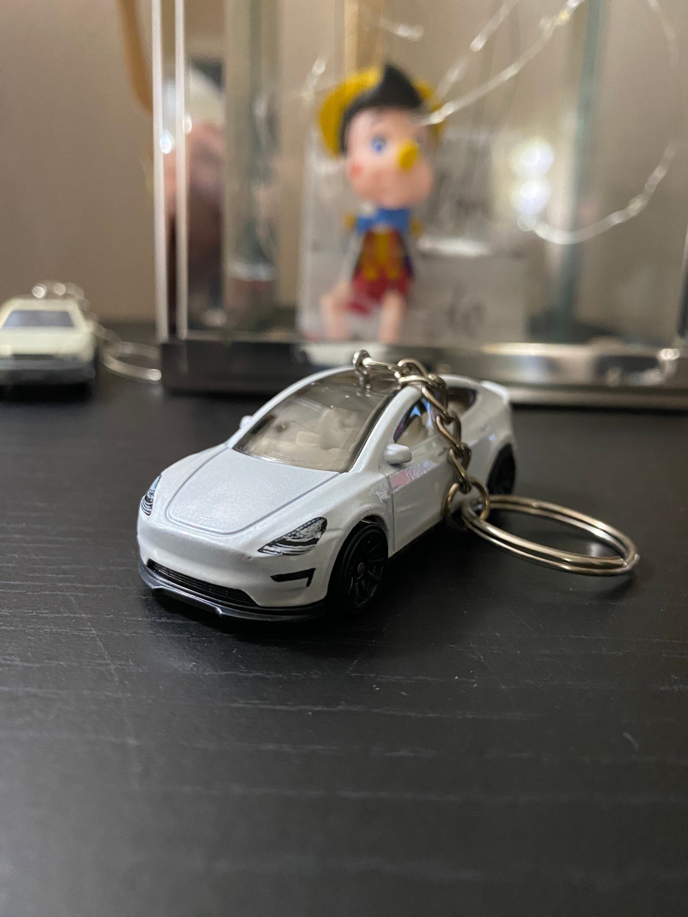 Tesla Model Y Die Cast Keychain Etsy