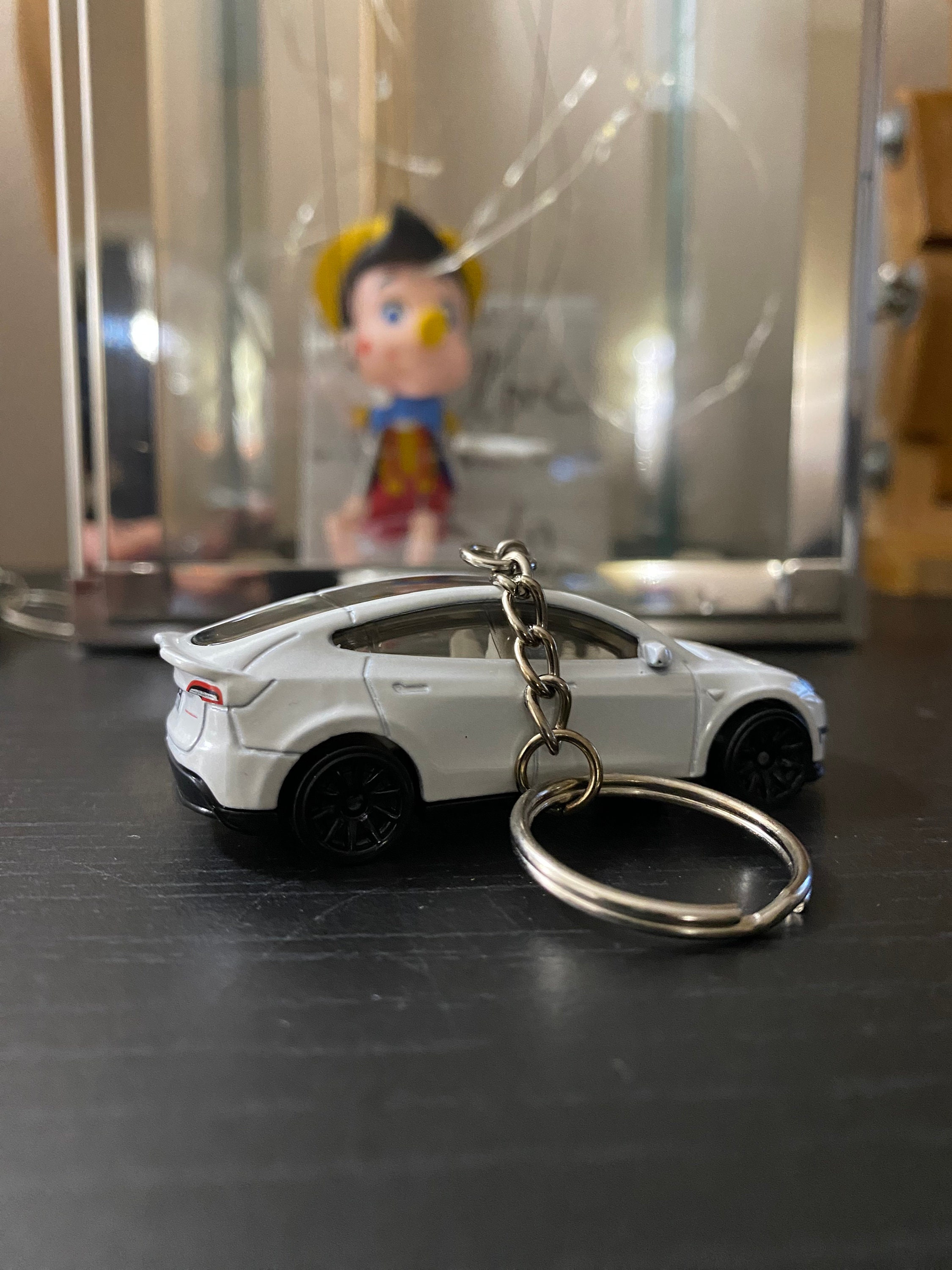 Tesla Model Y Die Cast Keychain Etsy