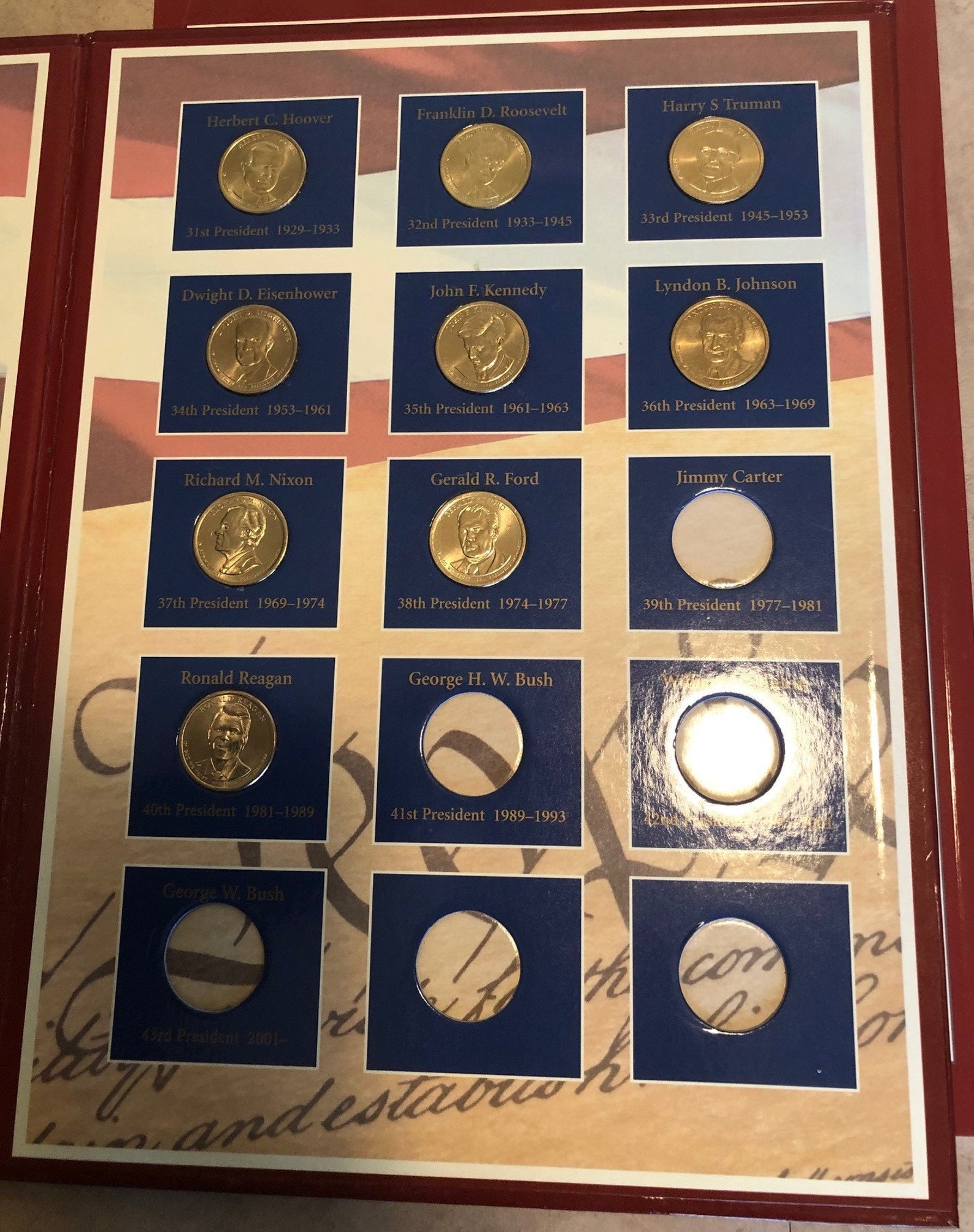 Deluxe Coin Collectors Album Book 39 Coins Complete Set Etsy