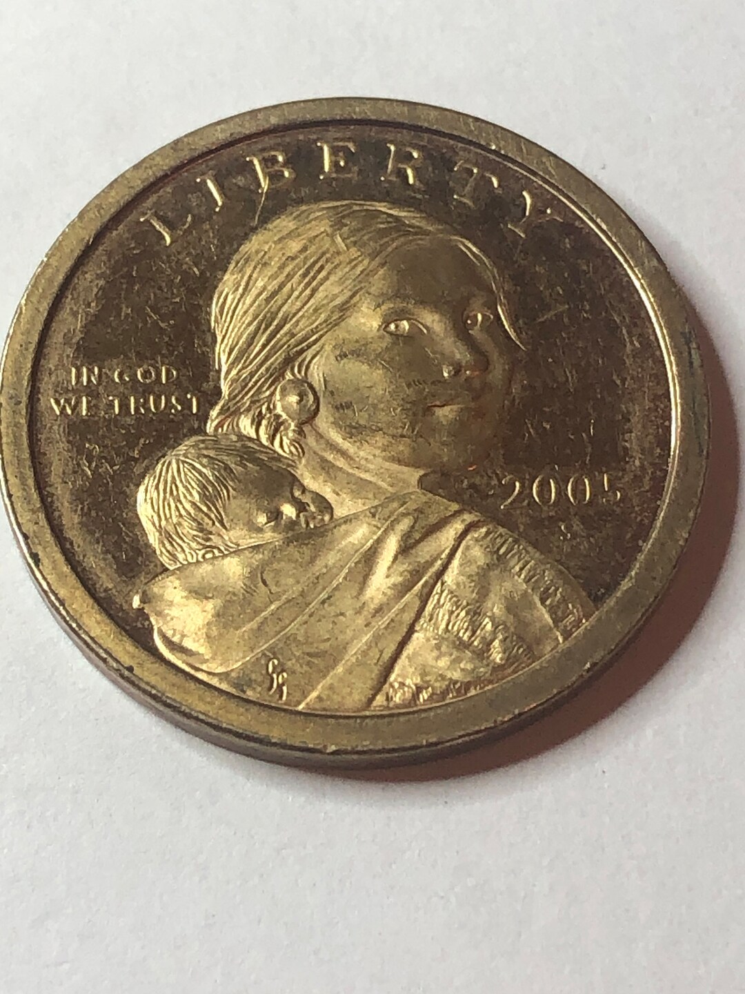 Pocahontas Sacagawea Dollar Coin – Famous Native American Tribute W/ John Smith Indians