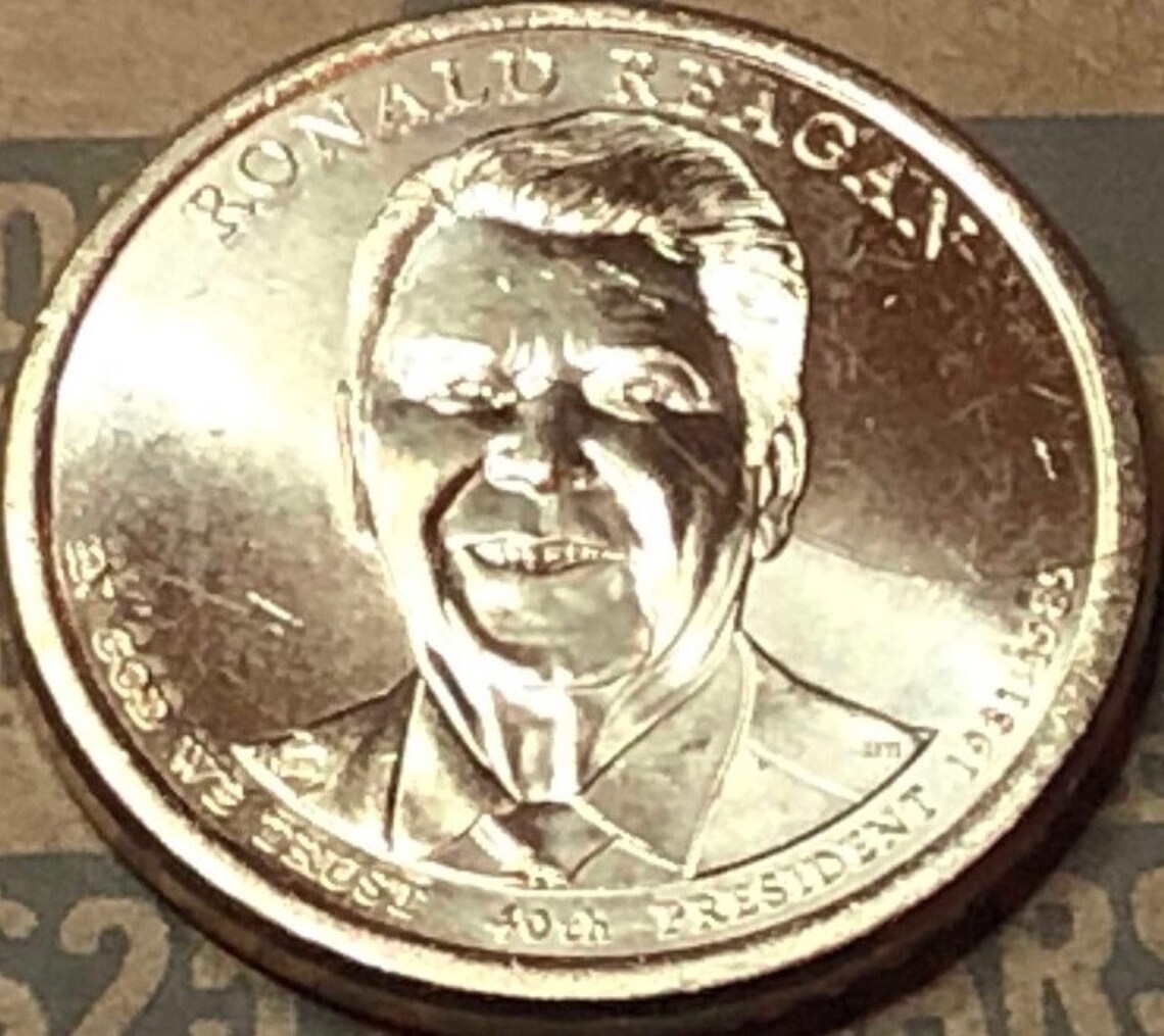 2016 P Ronald Reagan Presidential Dollars Circulated Etsy