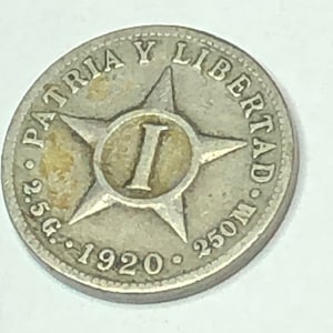 1920 Republic De Cube Un Centavos RARE