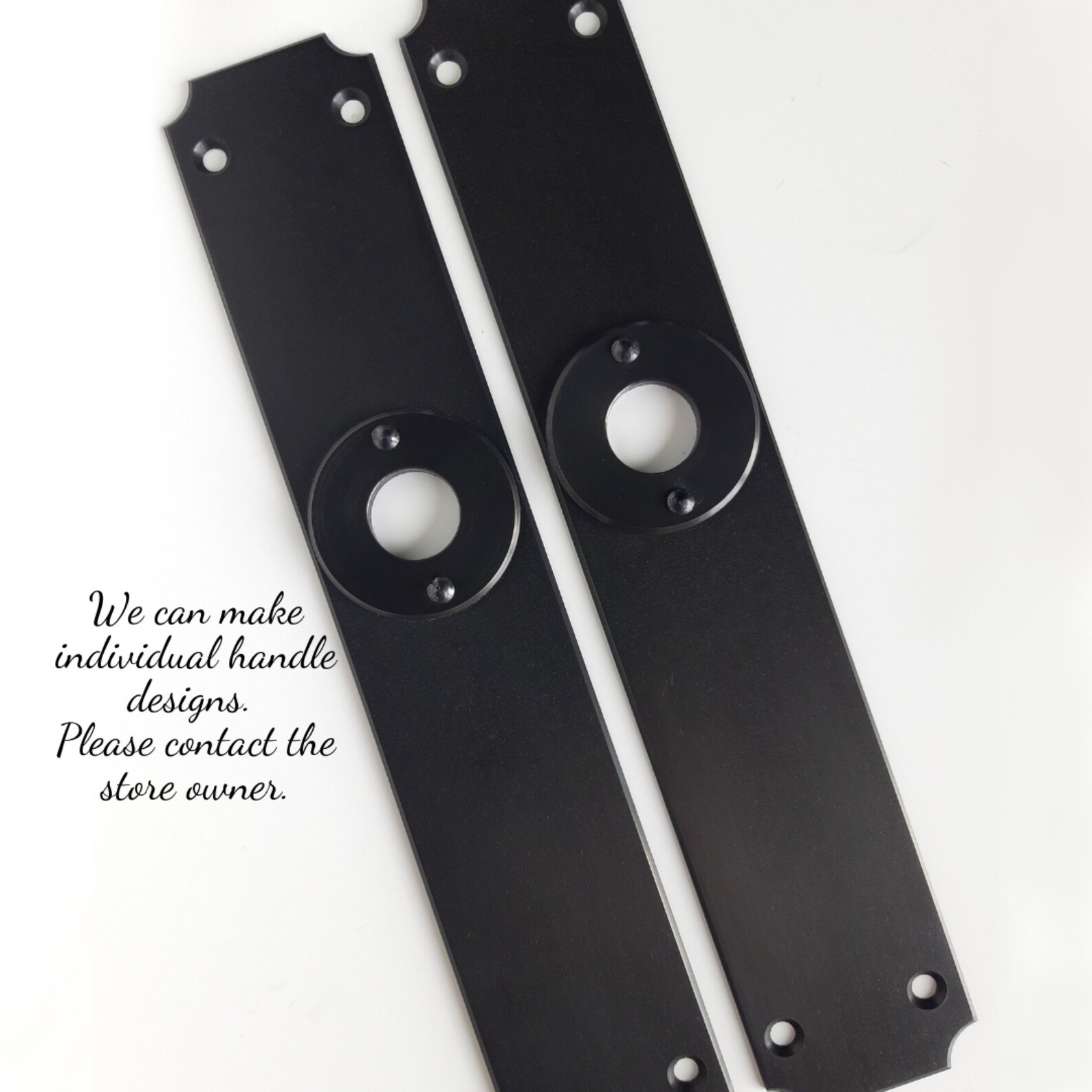 Set of 2 pieces Door handle plates barn door handles Rustic Etsy