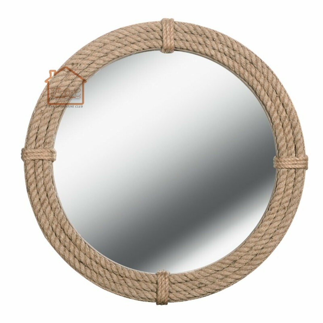 Nautical Coastal Round Mirror Home Decor Large Wall Mirror Etsy