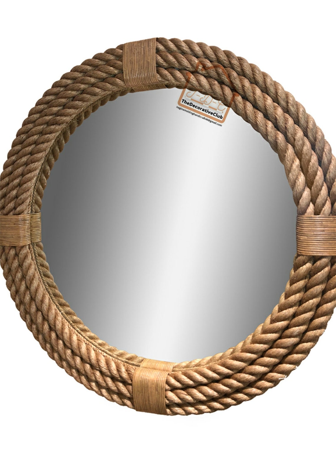 Nautical Coastal Round Mirror Home Decor Large Wall Mirror Etsy