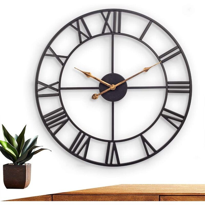Large Wall Clock Industrial Wall Clock Office Wall Clock Etsy