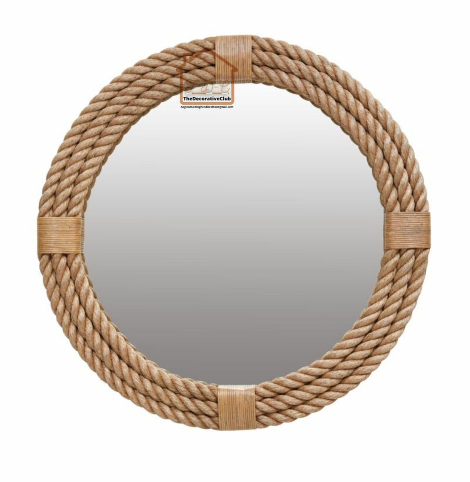 Nautical Coastal Round Mirror Home Decor Large Wall Mirror Etsy