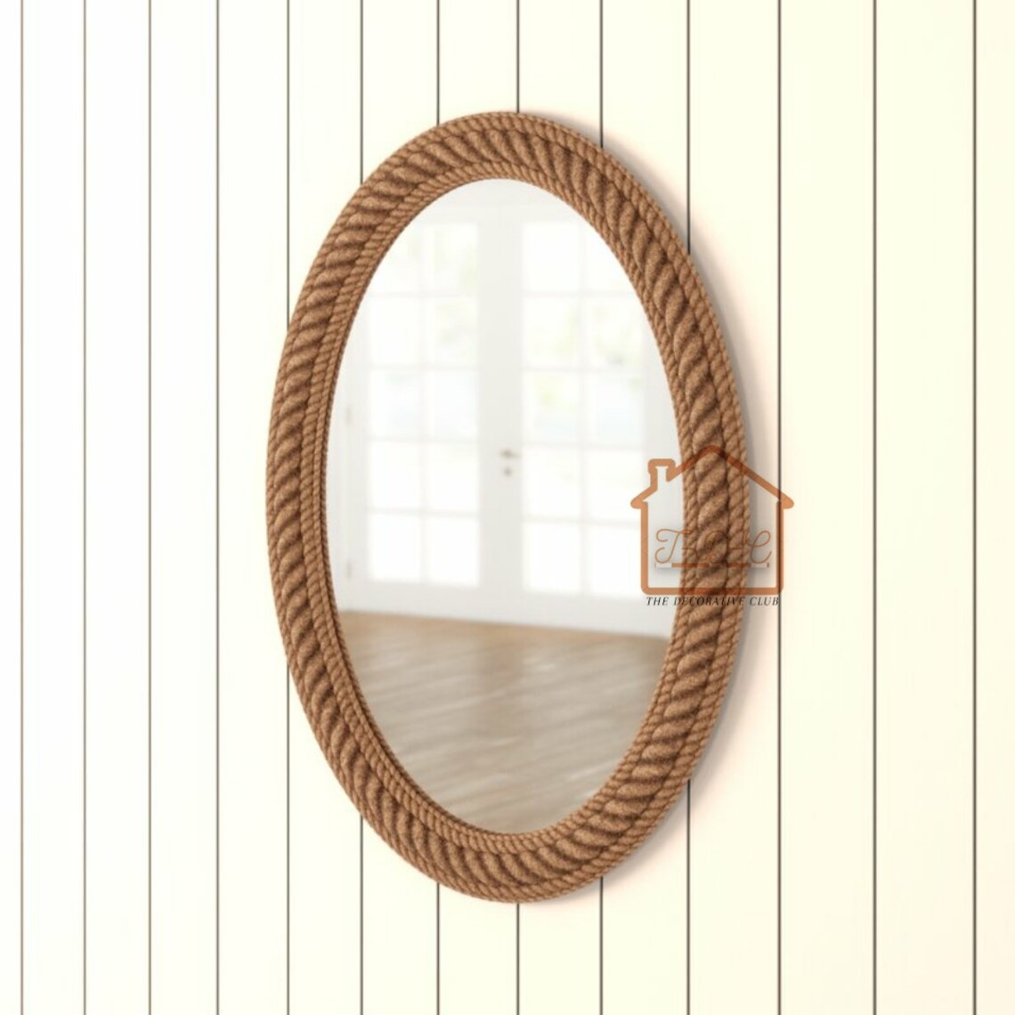 Nautical Coastal Oval Rope Mirror Home Decor Large Wall Etsy