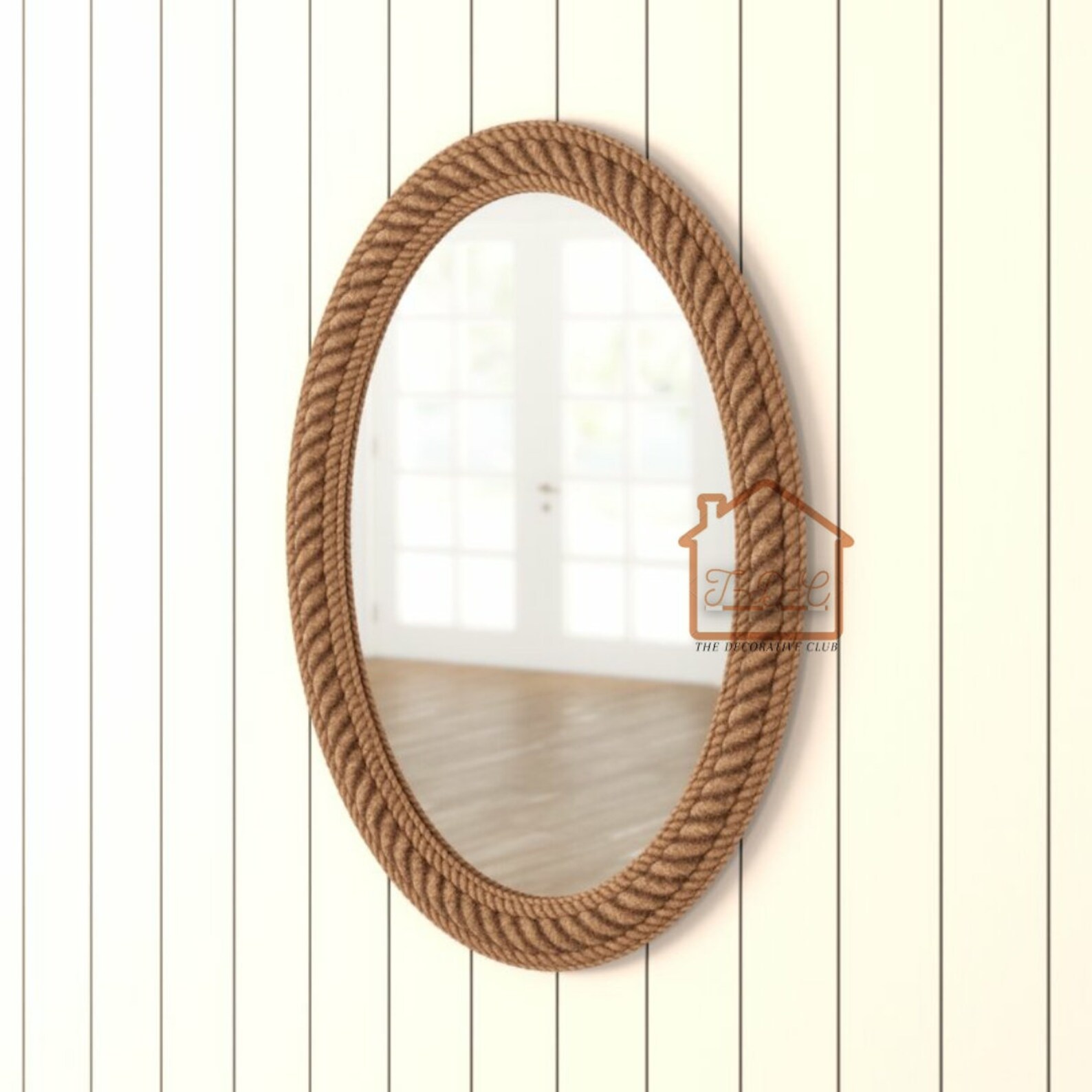 Nautical Coastal Oval Rope Mirror Home Decor Large Wall Etsy