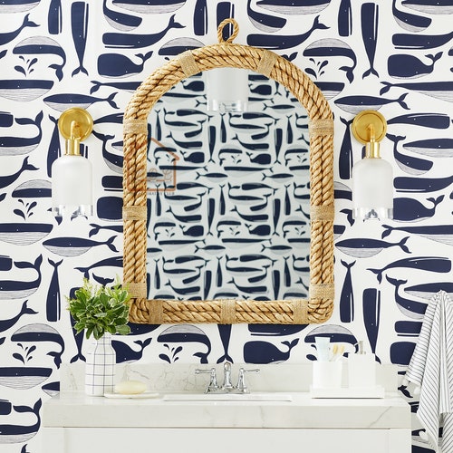 Nautical Coastal Round Rope Mirror Home Decor Large Wall Etsy