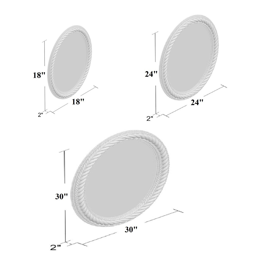 Nautical Coastal Round Mirror Home Decor Large Wall Mirror Etsy