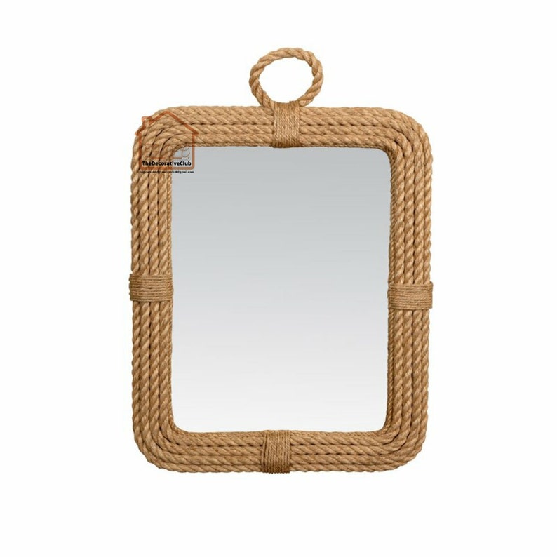 Nautical Coastal Vertical Rectangle Rope Mirror Home Decor Etsy