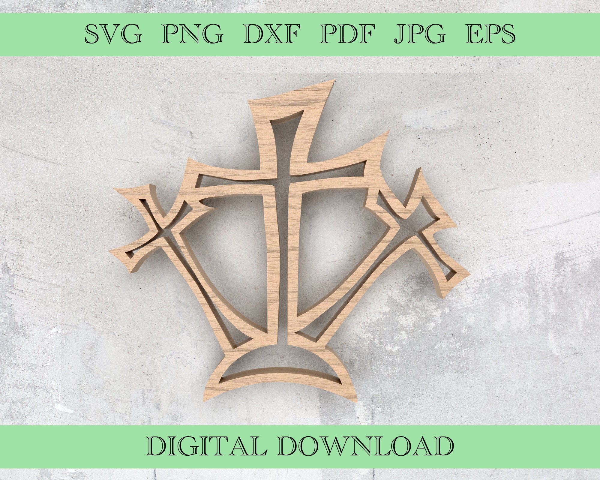 Laser Cut Crosses Wall Art for Cricut Dxf for Laser Cut Etsy